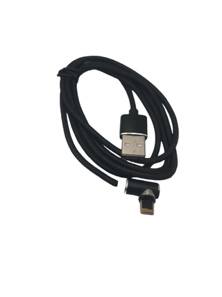 Cable usb-A con conector Lightning, acodado e imantado un metro