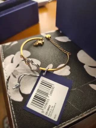 Pulsera Swarovski Corazón Infinito Oro y Plata