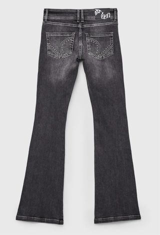 Jeans Bootcut Low Waist Tachas Negro/Gris