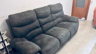 Sofá 3 plazas Conforama gris