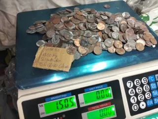 (Lote 52)1.5 kg Monedas sulfatadas 90% cobre EEUU