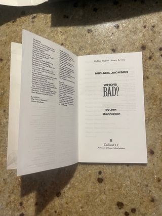 Michael Jackson: Who's Bad? Libro en inglés.