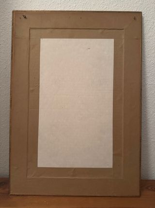 Lámina “Mujer planchando” Picasso con marco dorado