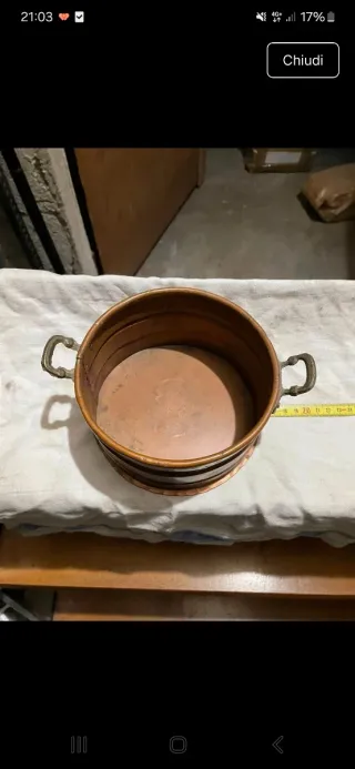 Pentolino/recipiente in rame