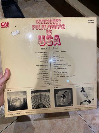 Vinilo Canciones Folkloricas de USA
