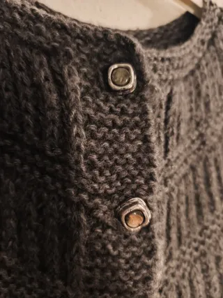 Chaleco vintage lana gris