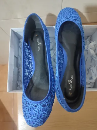 Bailarinas fiesta Rosa Azul azul talla 41