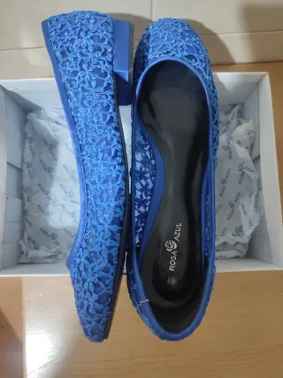 Bailarinas fiesta Rosa Azul azul talla 41