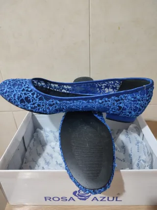 Bailarinas fiesta Rosa Azul azul talla 41