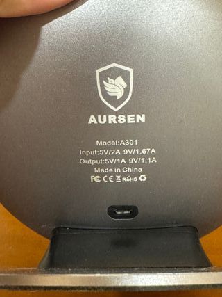 Cargador Inalámbrico Negro