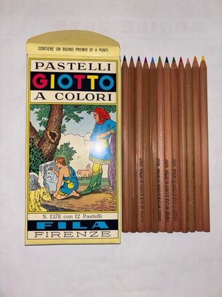 Confezione di 12 PASTELLI NUOVI MA VINTAGE”GIOTTO”