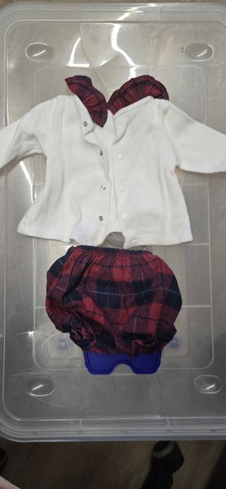 Lote conjunto niña 1 mes (3 piezas)