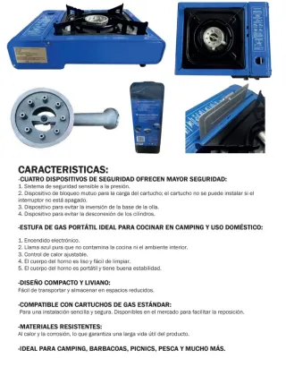 Cucina a Gas Portatile FASEBA Blu