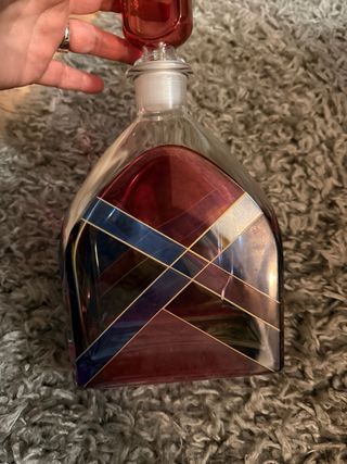 Caraffa decorata artigianalmente con tappo