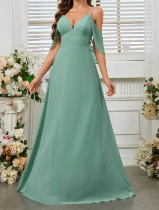 Vestido fiesta verde talla S