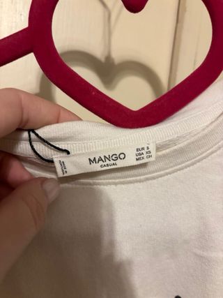 Sudadera Mango Blanca Talla S