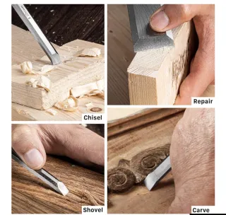 Set 11 Cinceles Madera con Guía