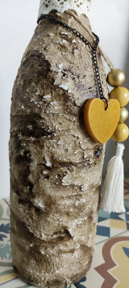 Jarrón Rústico_botella_ Artesanal⚱️