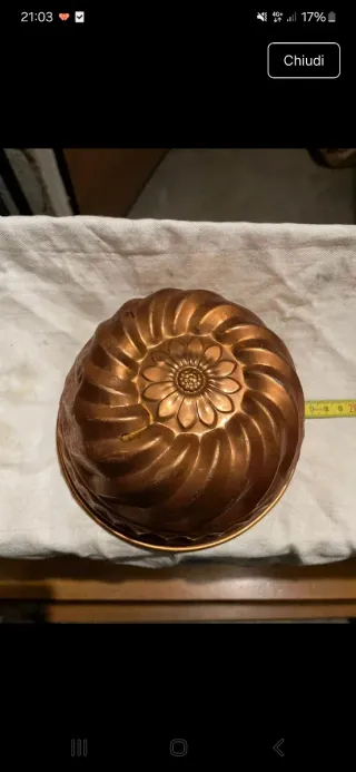 Stampo in rame con motivo floreale