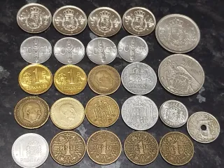 Lote 25 monedas antiguas coleccionismo