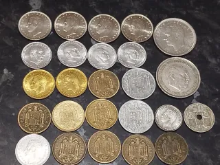 Lote 25 monedas antiguas coleccionismo
