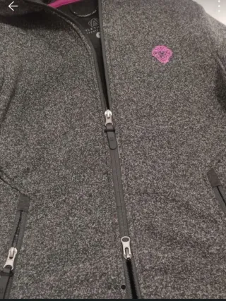 Chaqueta Invierno Gris/negro y Rosa