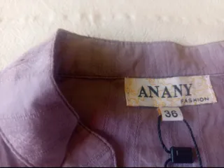Camisa ANANY lila bordada vintage