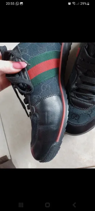 Sneakers Gucci Uomo Nero Verde