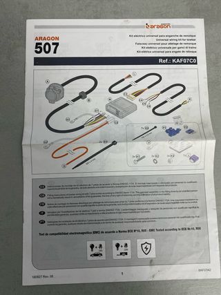 Enganche de remolque con cableado