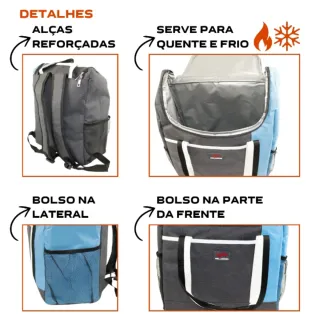 Zaino frigo WELLMEBAG grigio e blu