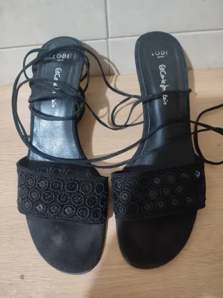 Sandalias ODI fiesta negras