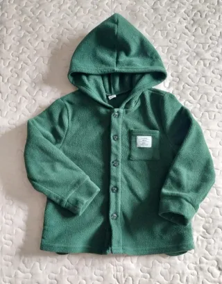 Casaco Polar Verde Escuro Shein C/ Capucho