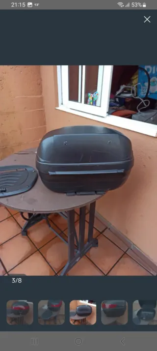 Baúl Moto Shad SH37 Negro/Rojo