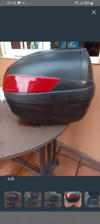 Baúl Moto Shad SH37 Negro/Rojo