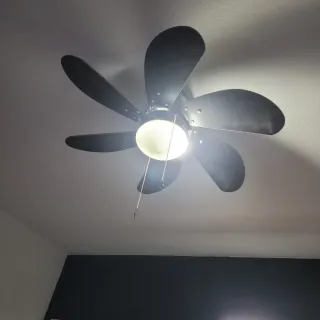 Lámpara Ventilador Techo Negra