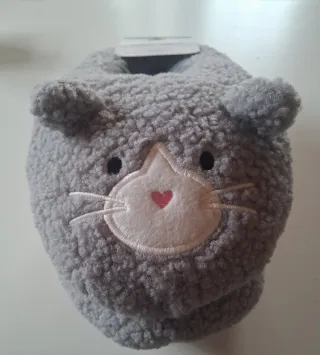 Zapatillas de casa Primark gato gris