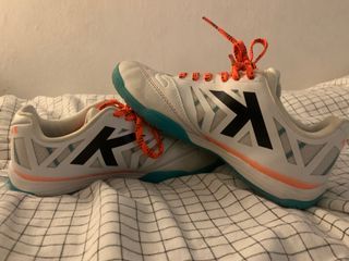 Zapatillas Fútbol Sala Kelme Blancas Naranja