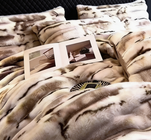 Juego Cama 4 Piezas Piel Conejo