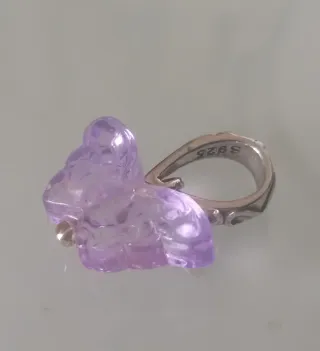 Charm plata mariposa