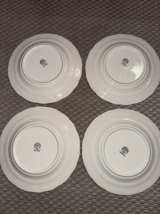 4 Platos Llanos La Cartuja Rosa