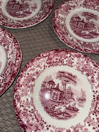 4 Platos Llanos La Cartuja Rosa