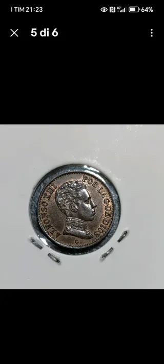 2 x 1 Centimo 1906 Variante SL V     Re Alfonso XI