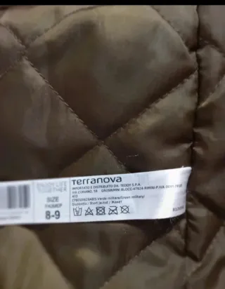 Parka bambina verde pelliccia rosa