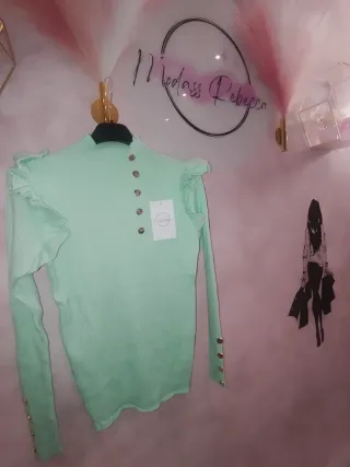 ModassRebecca Blusa Manga Larga Mujer Talla Única