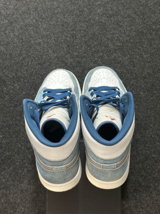 Nike Jordan 1 Mid Scarpa Blu Rosso Taglia 45