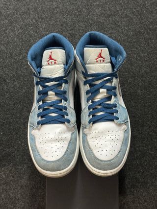 Nike Jordan 1 Mid Scarpa Blu Rosso Taglia 45