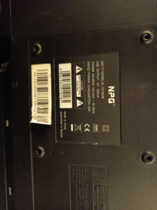 Televisión NPG 20 pulgadas Negra + mando