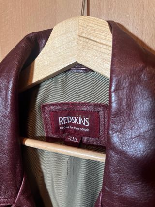 Chaqueta de cuero Redskins Rojo Vino