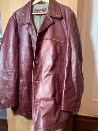 Chaqueta de cuero Redskins Rojo Vino