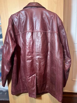 Chaqueta de cuero Redskins Rojo Vino